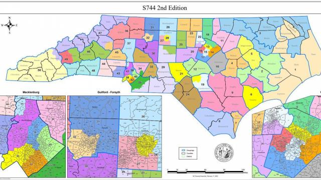 North Carolina Trial Court State Senate Map
