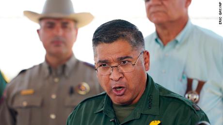 Border Patrol Chief Raul L. Ortiz, Sunday, Sept. 19, 2021, in Del Rio, Texas. 