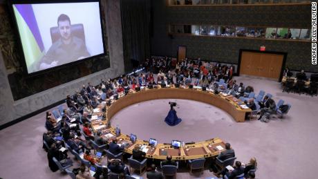 Ukraine's Zelensky questions UN Security Council's mandate in speech on alleged Russian atrocities