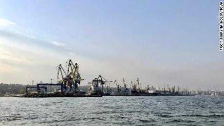 A view of Mariupol's port, taken by Mariupol native Maryna Holovnova last June.