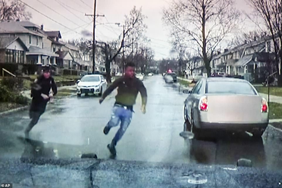Michigan police released footage of the shooting, and the events leading up to it, including the traffic stop that led to a brief foot chase and struggle over the cop's Taser