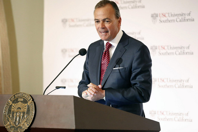 Rick Caruso speaks at an event in Los Angeles.