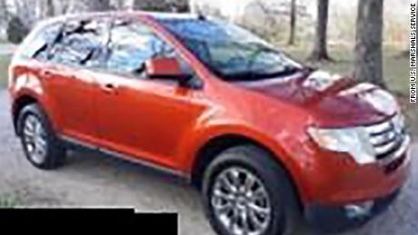 Authorities released this image of the Ford Edge SUV they believe Vicky White and Casey White escaped in. 