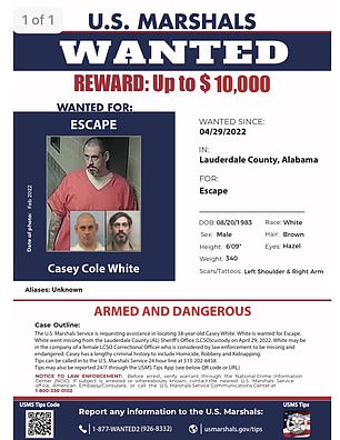 US Marshals searching for Vicky and Casey White